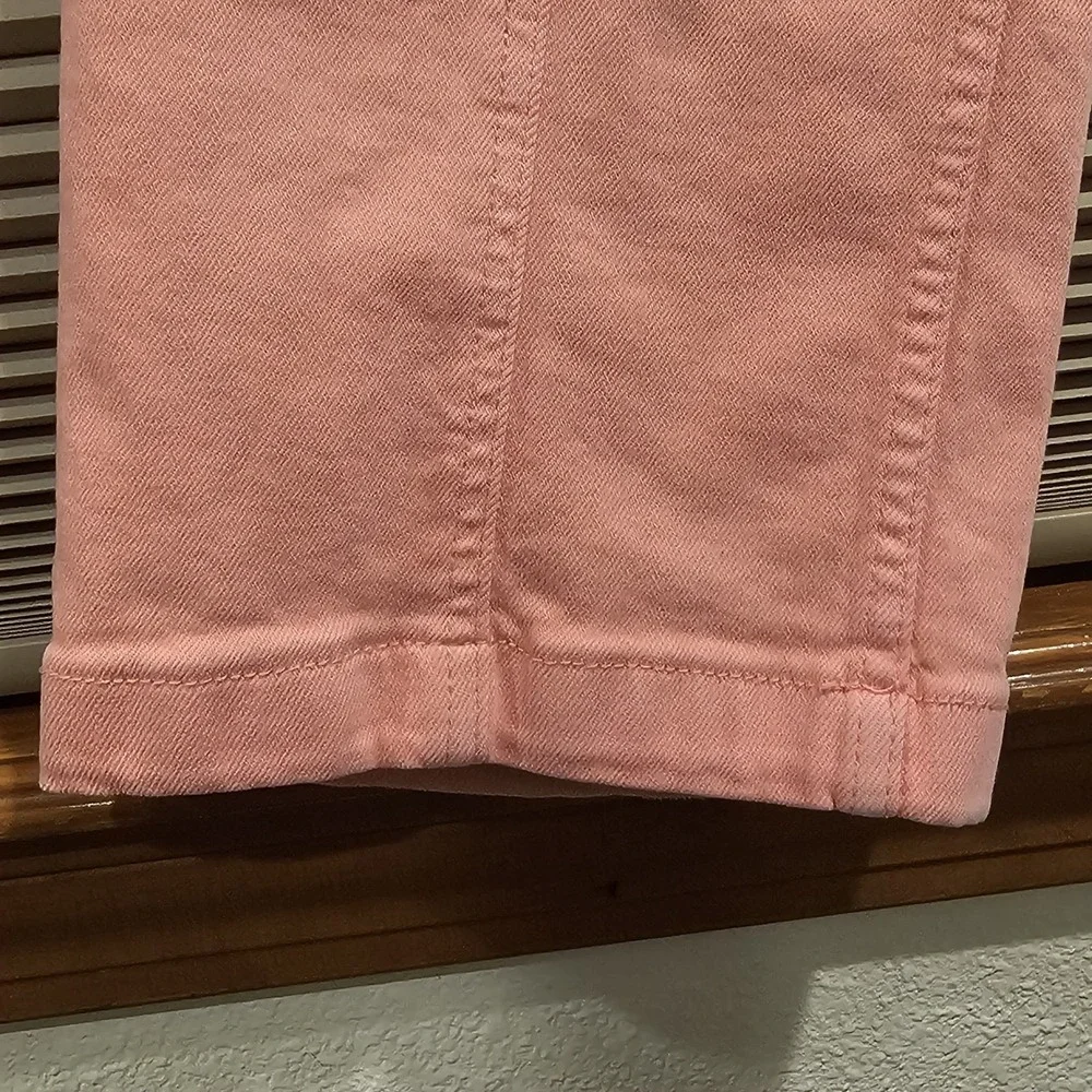 JUDY BLUE Womens 5/27 Pink Garment Dyed High Rise‎ Cargo Straight Leg Jeans